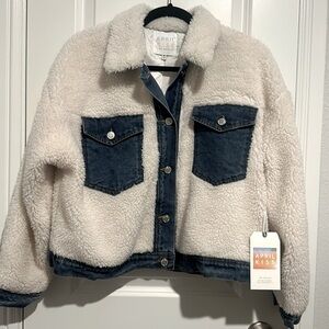Denim & Sherpa Jacket NWT